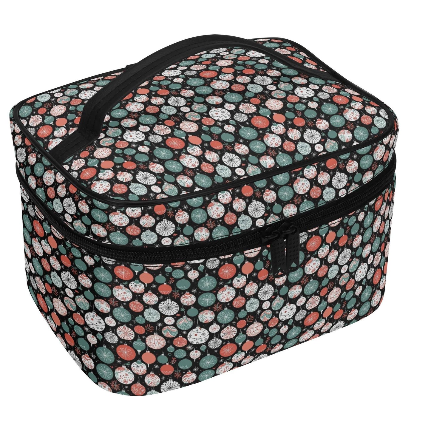 Colorful Ornament Leather Cosmetic Bag - DeRose Seasonal
