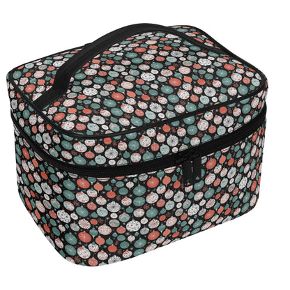 Colorful Ornament Leather Cosmetic Bag - DeRose Seasonal
