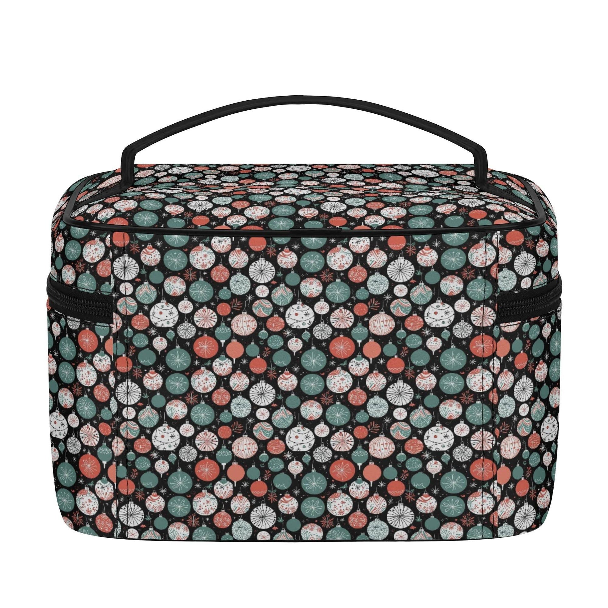 Colorful Ornament Leather Cosmetic Bag - DeRose Seasonal