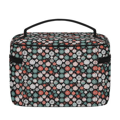 Colorful Ornament Leather Cosmetic Bag - DeRose Seasonal