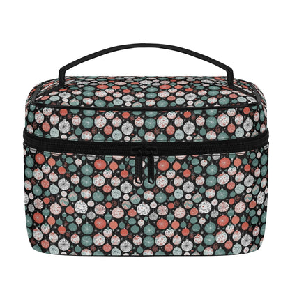 Colorful Ornament Leather Cosmetic Bag - DeRose Seasonal