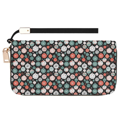 Colorful Ornament Leather Women's Zipper Wristlet Wallet - DeRose Seasonal