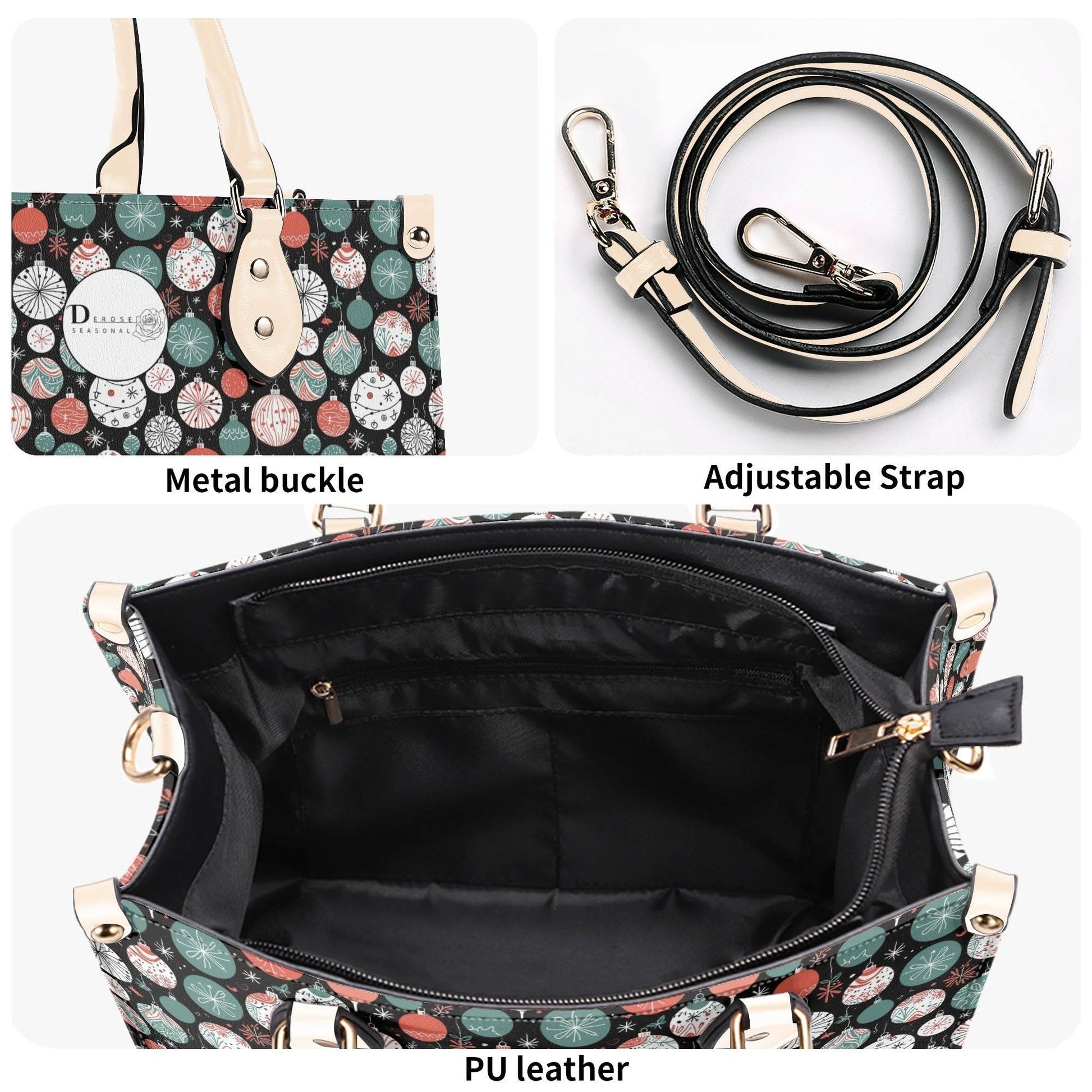 Colorful Ornament Luxury Women Leather Handbag (3 sizes) - DeRose Seasonal