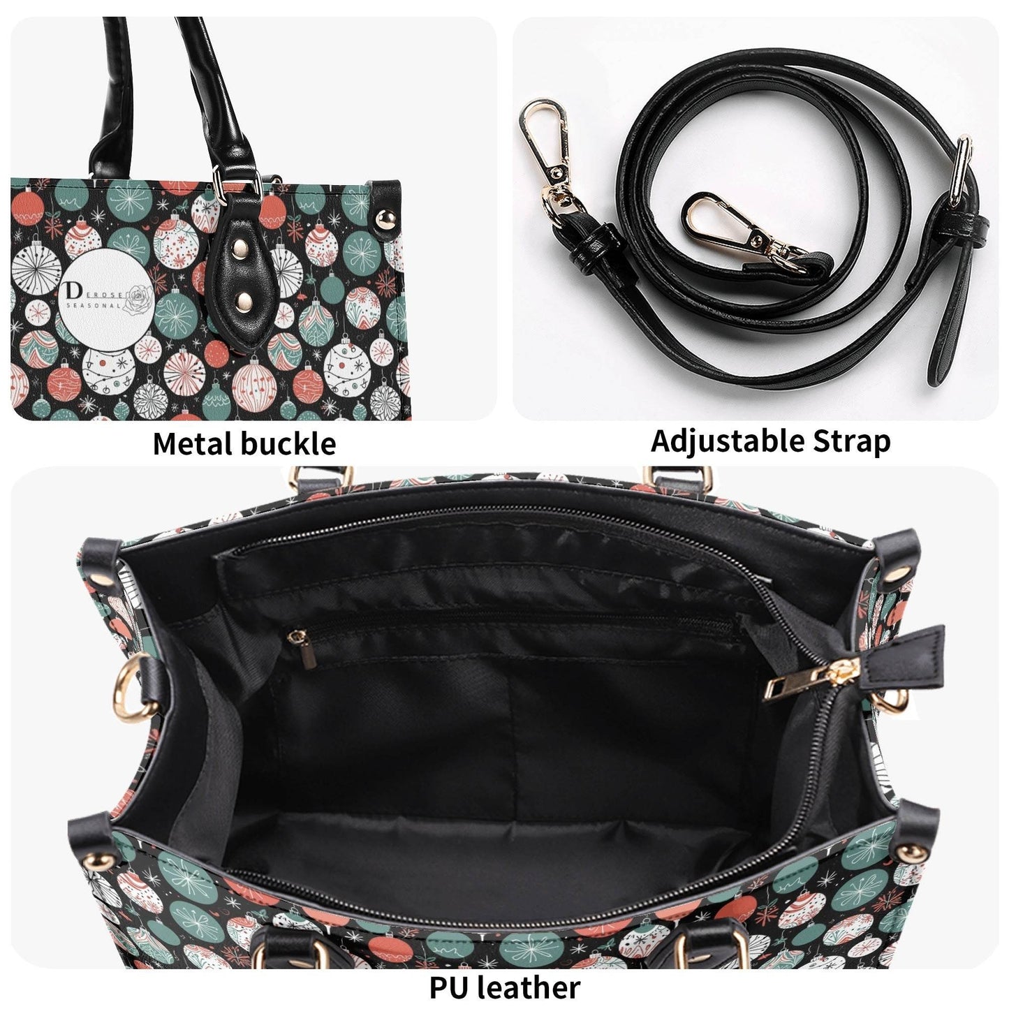 Colorful Ornament Luxury Women Leather Handbag (3 sizes) - DeRose Seasonal