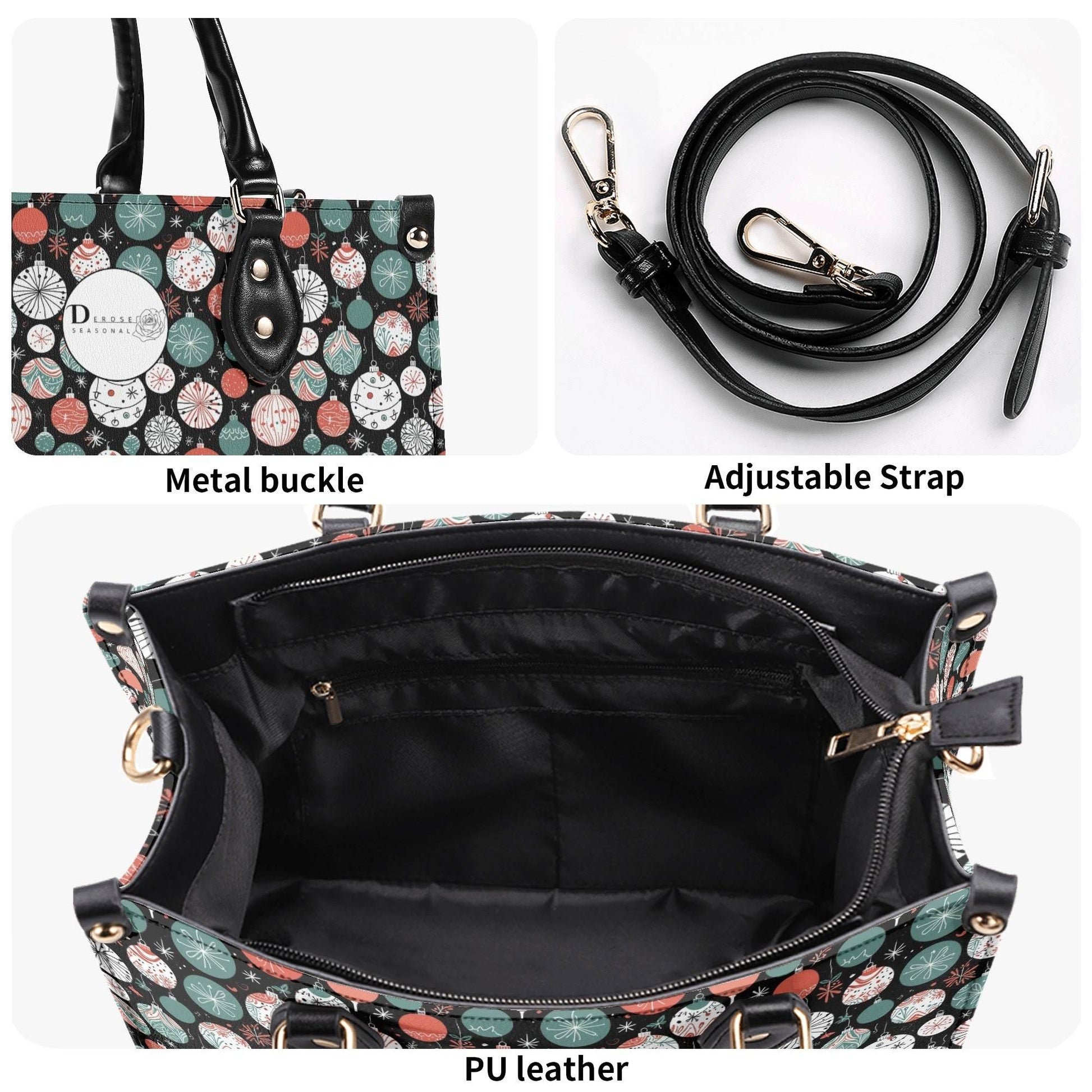 Colorful Ornament Luxury Women Leather Handbag (3 sizes) - DeRose Seasonal