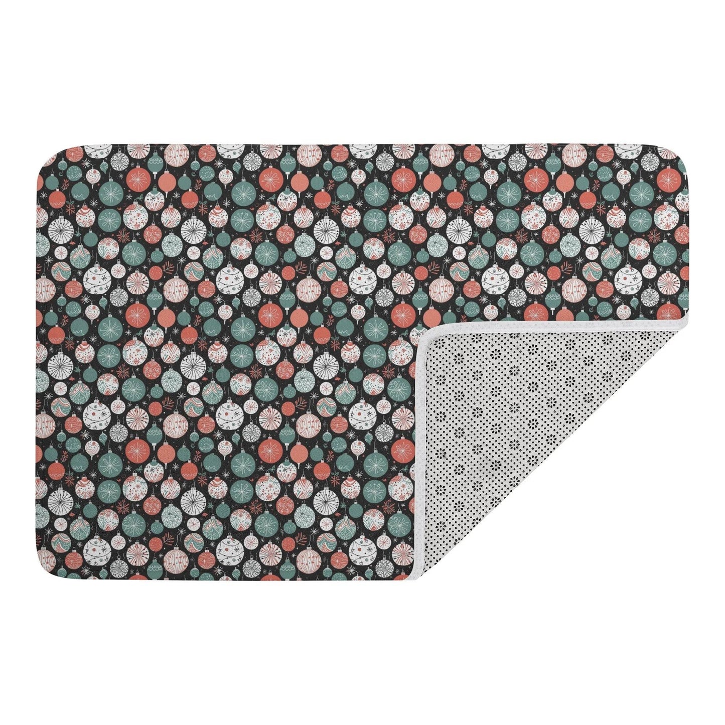 Colorful Ornament Plush Indoor Doormat - DeRose Seasonal