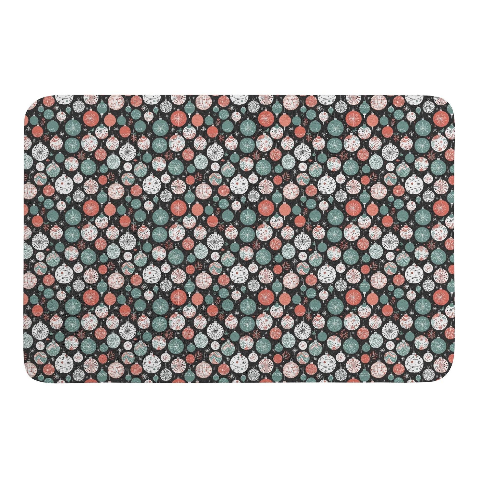 Colorful Ornament Plush Indoor Doormat - DeRose Seasonal