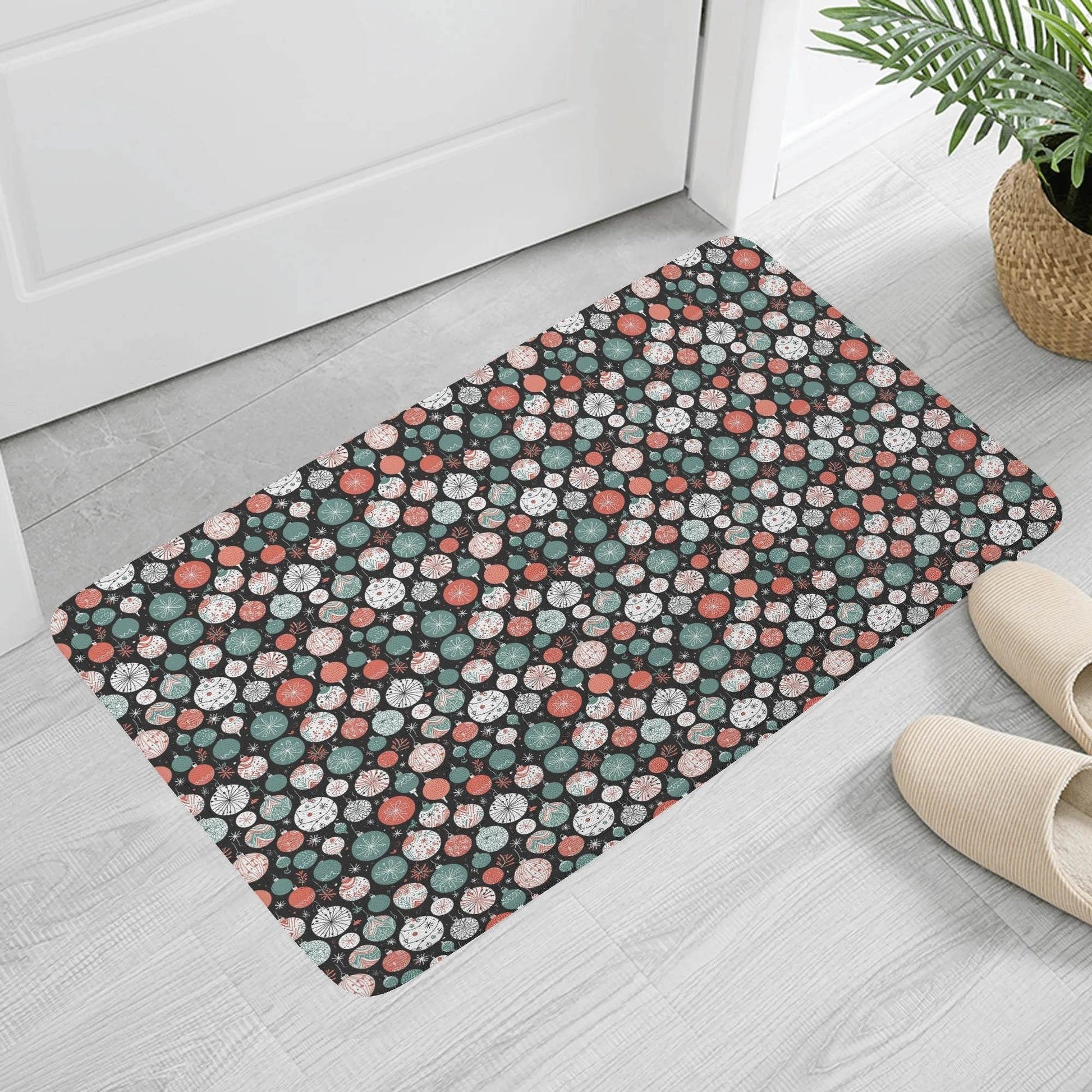 Colorful Ornament Plush Indoor Doormat - DeRose Seasonal