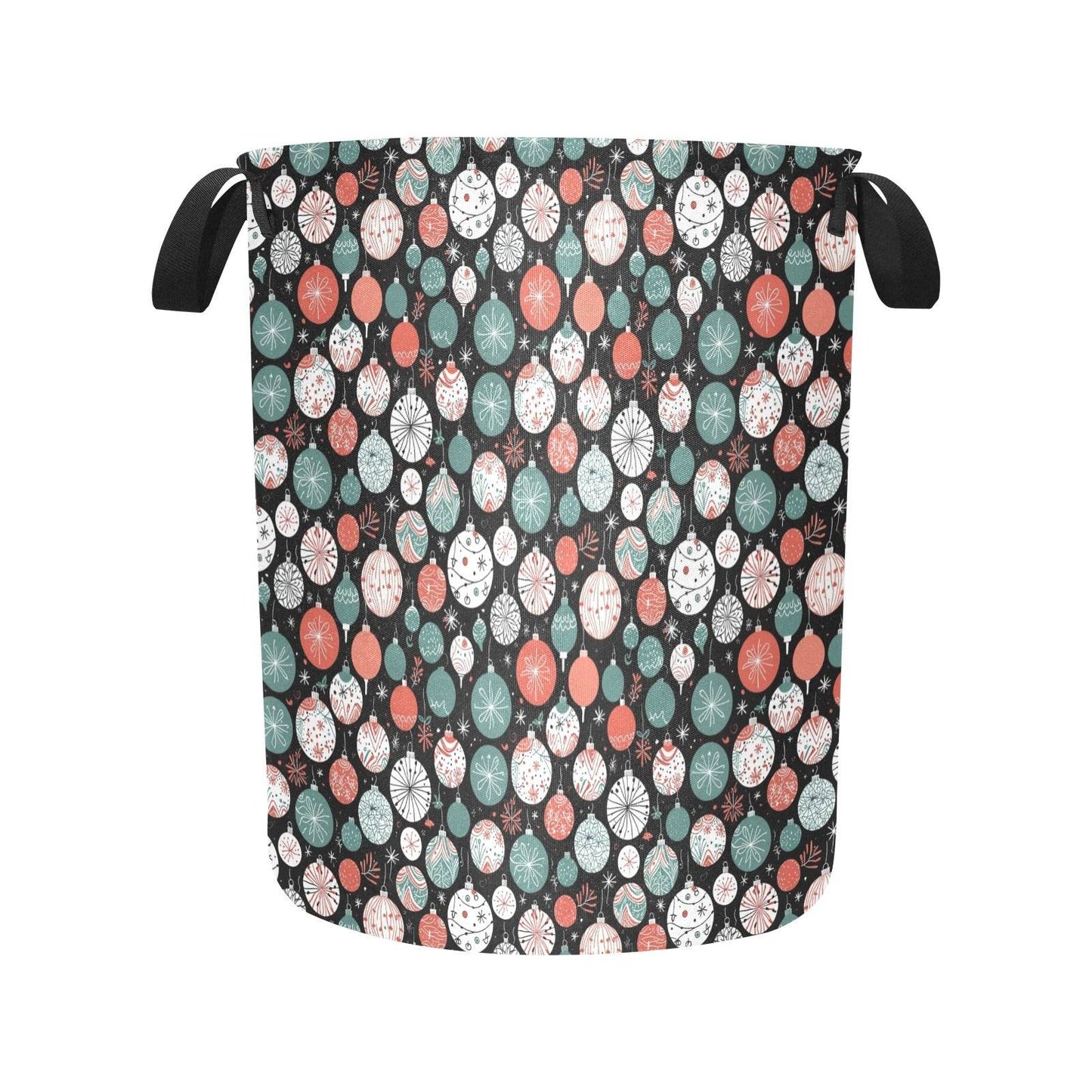 Colorful Ornament Polyester Laundry and Blanket Basket - DeRose Seasonal