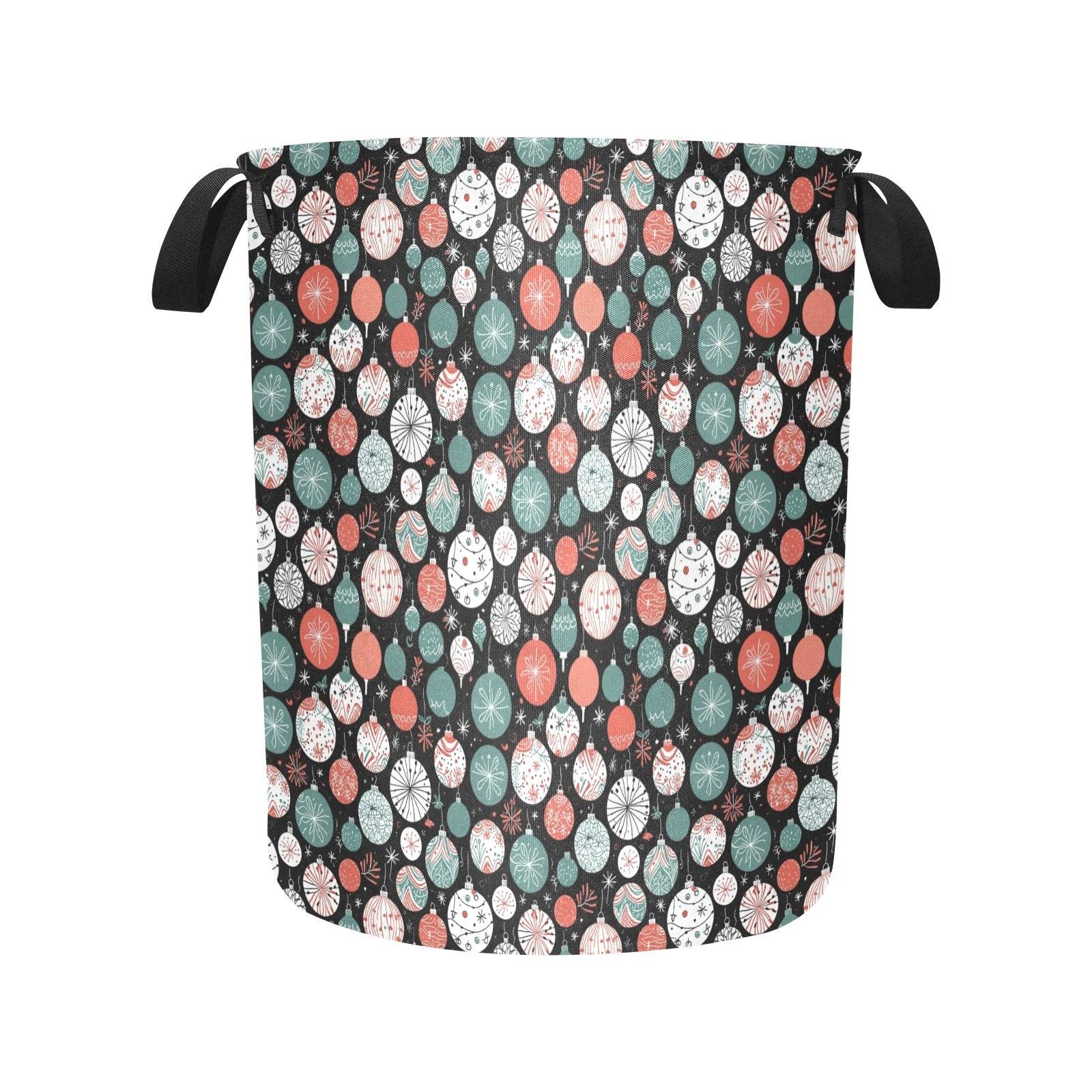 Colorful Ornament Polyester Laundry and Blanket Basket - DeRose Seasonal