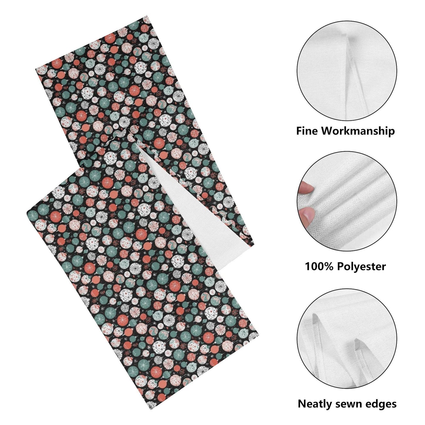 Colorful Ornament Polyester Table Runner - DeRose Seasonal
