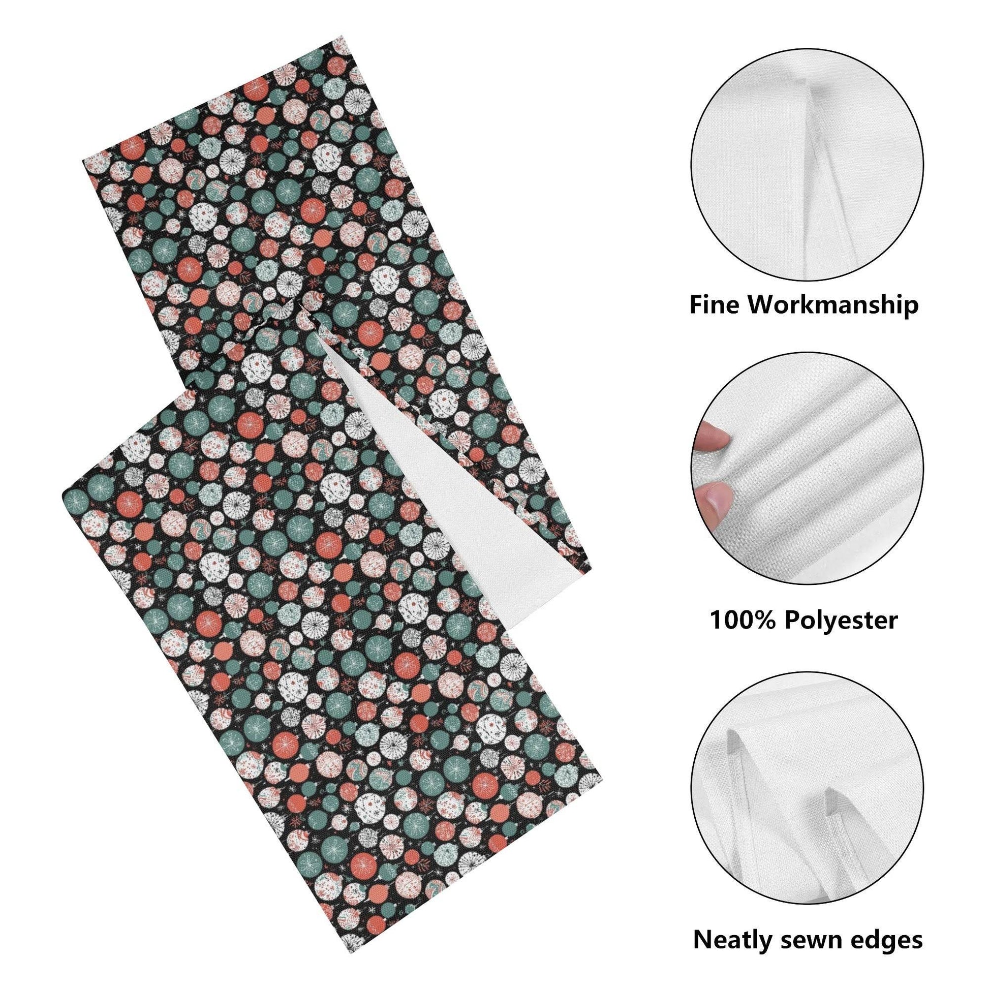 Colorful Ornament Polyester Table Runner - DeRose Seasonal