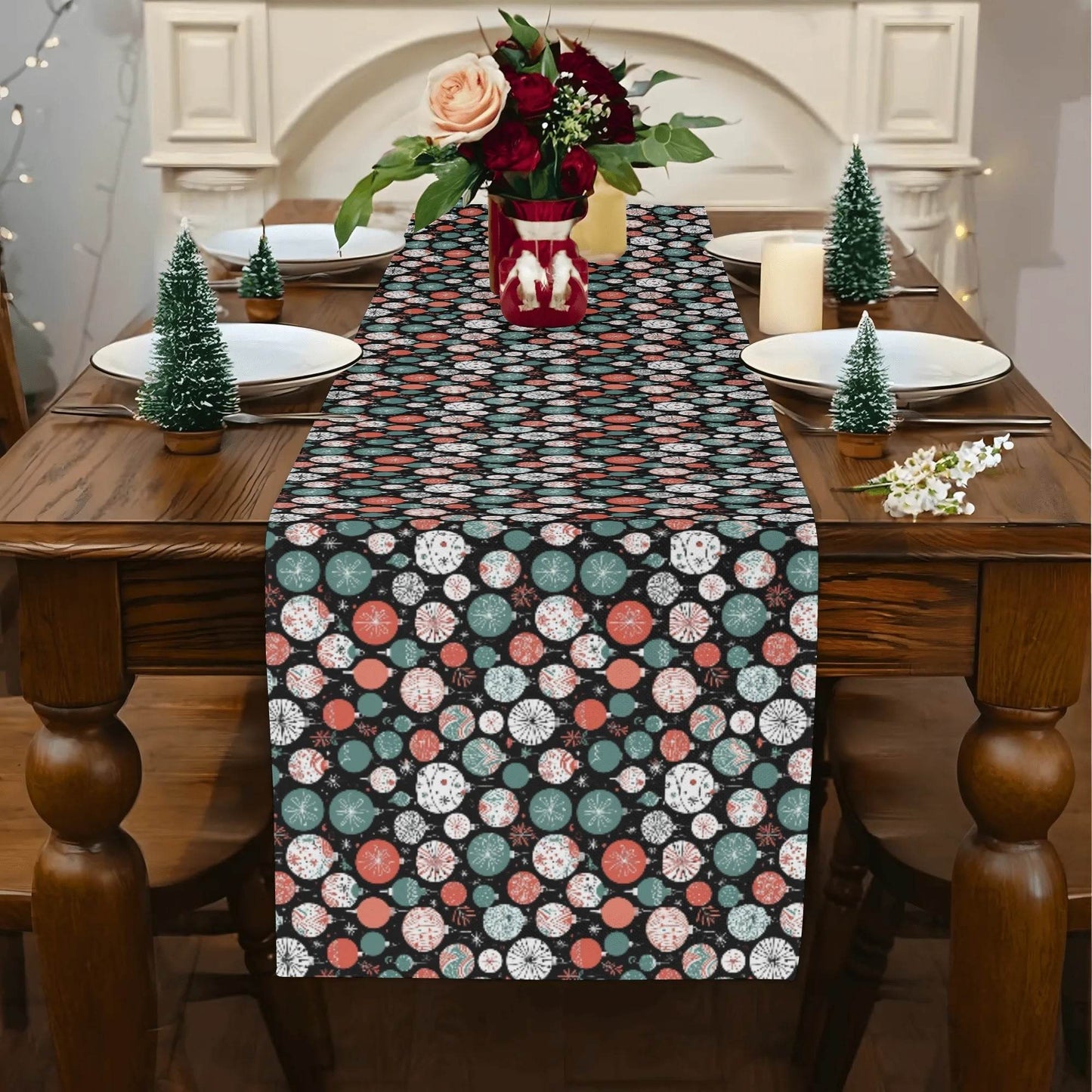 Colorful Ornament Polyester Table Runner - DeRose Seasonal