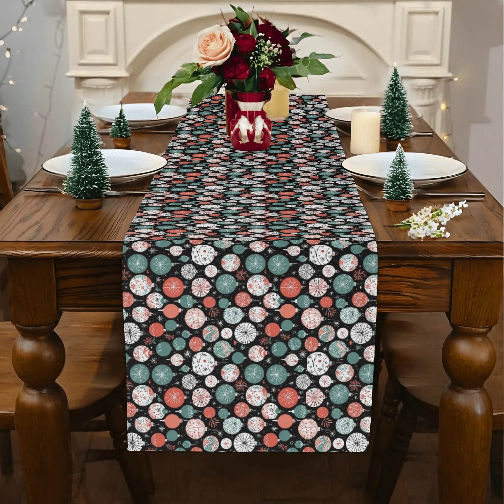 Colorful Ornament Polyester Table Runner - DeRose Seasonal