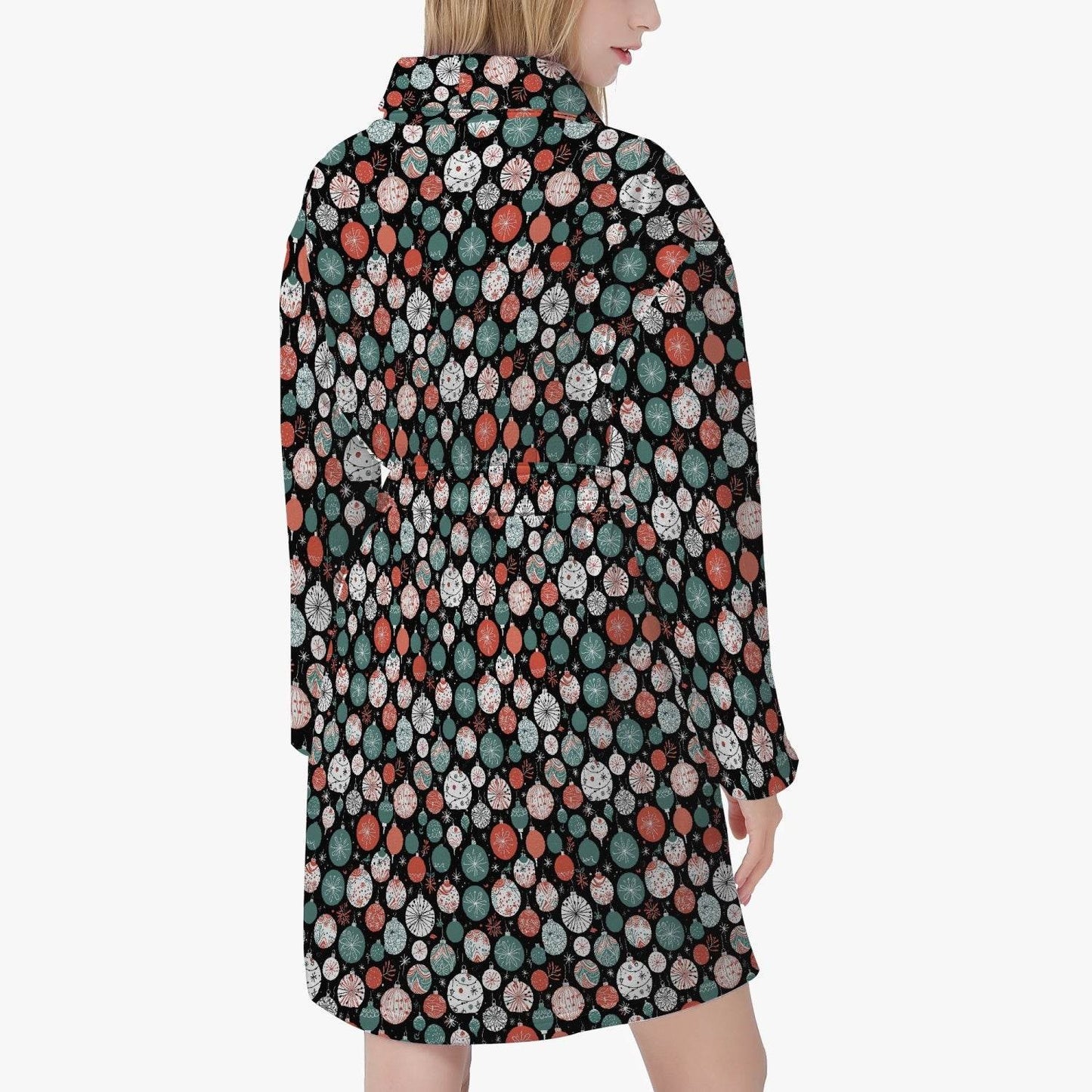 Colorful Ornament Women's Loose-fitting Bathrobe - DeRose Seasonal