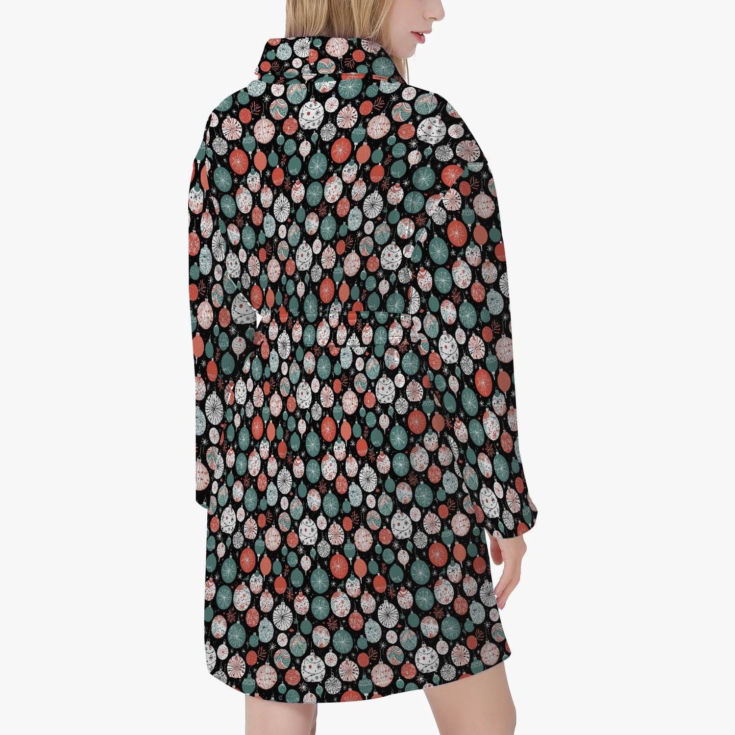 Colorful Ornament Women's Loose-fitting Bathrobe - DeRose Seasonal
