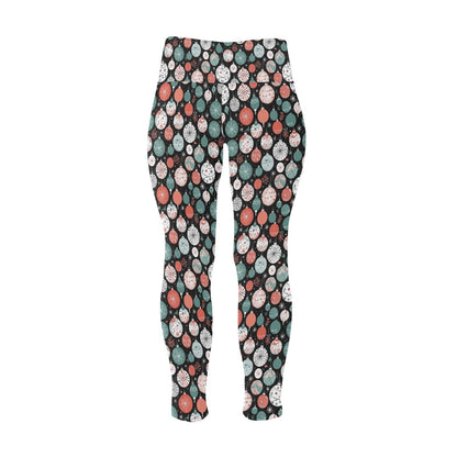 Colorful Ornament Women's Plus Size High Waited Leggings Women's High Waist Leggings(Plus Size)(ModelL45) - DeRose Seasonal