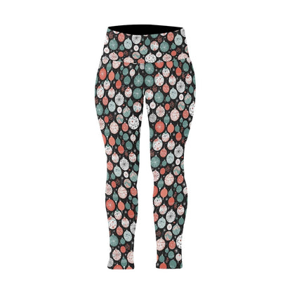 Colorful Ornament Women's Plus Size High Waited Leggings Women's High Waist Leggings(Plus Size)(ModelL45) - DeRose Seasonal