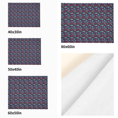 Colorful Party Snowflake Flannel Breathable Blanket 4 Sizes - DeRose Seasonal