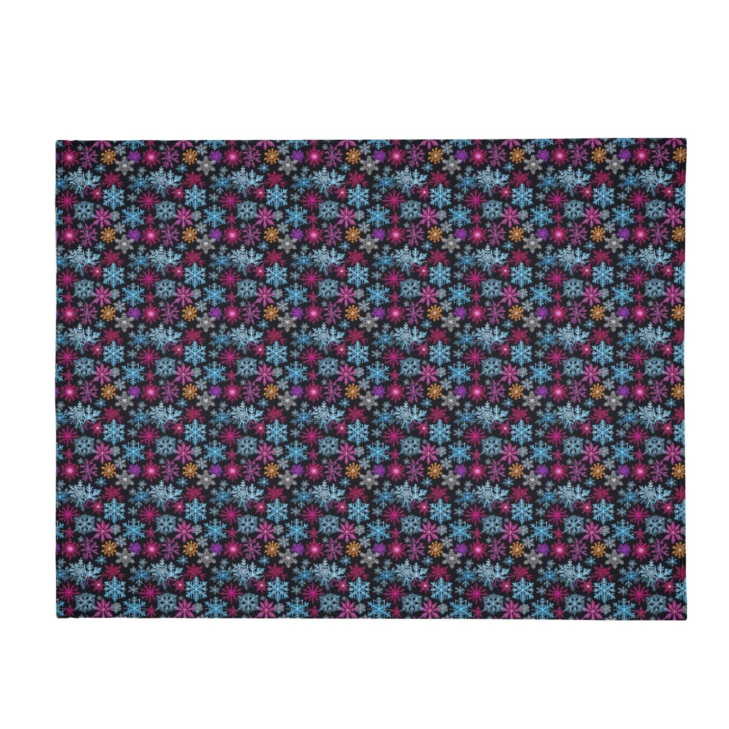 Colorful Party Snowflake Flannel Breathable Blanket 4 Sizes - DeRose Seasonal