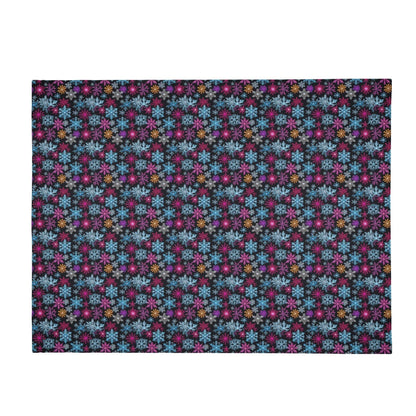 Colorful Party Snowflake Flannel Breathable Blanket 4 Sizes - DeRose Seasonal