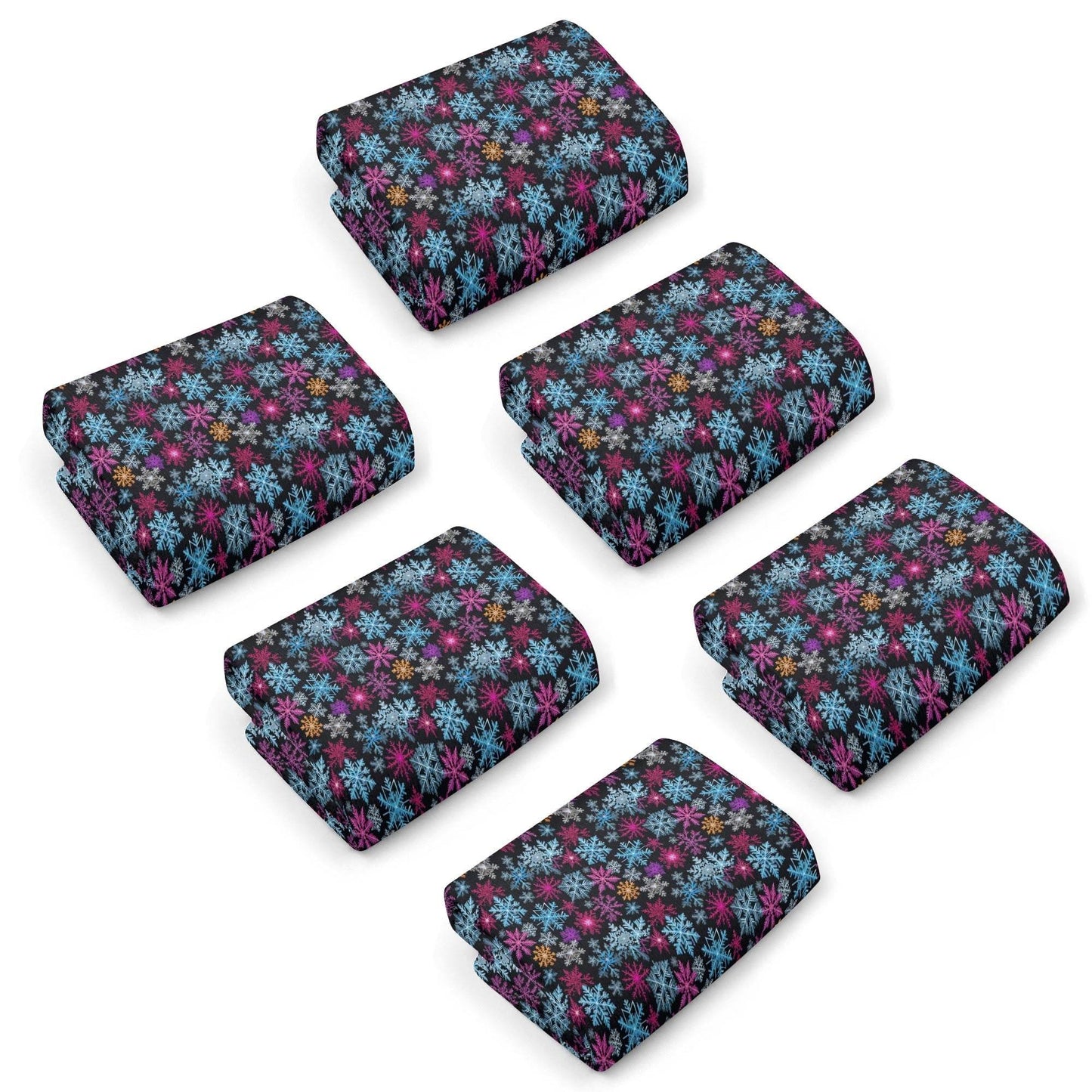 Colorful Party Snowflake Hand Towels (6 Pcs) - DeRose Seasonal