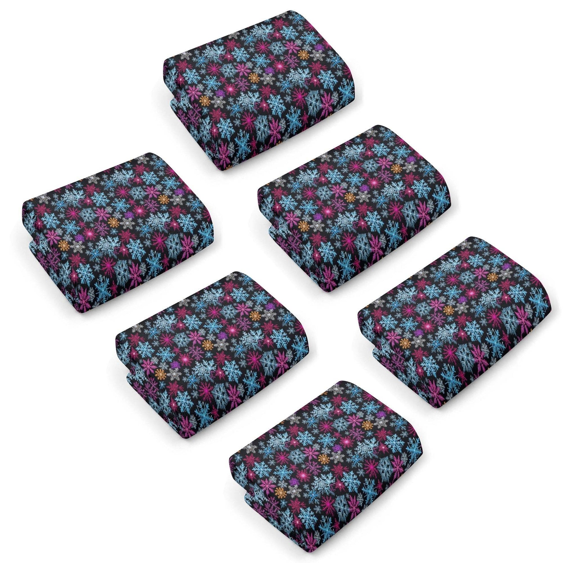 Colorful Party Snowflake Hand Towels (6 Pcs) - DeRose Seasonal