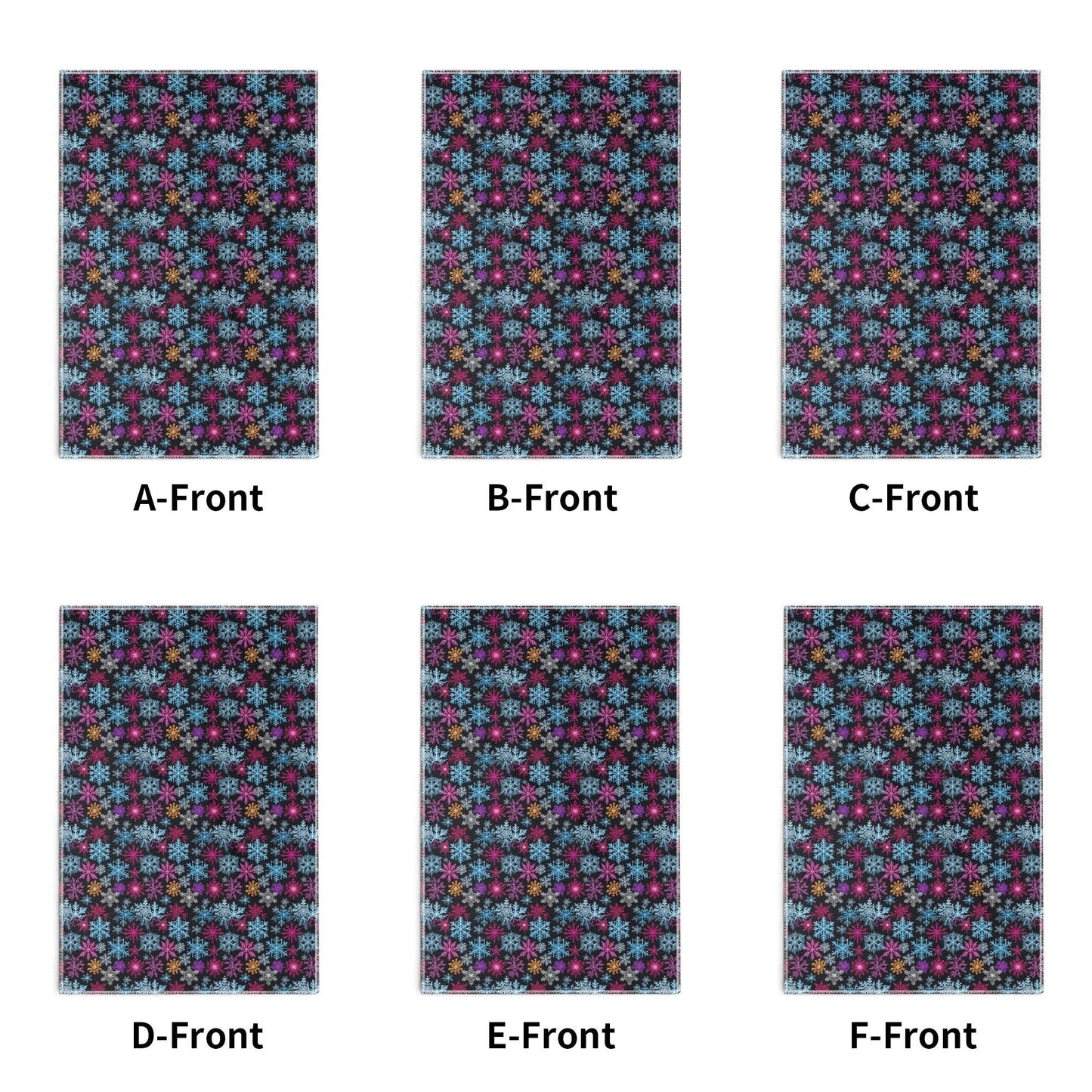 Colorful Party Snowflake Hand Towels (6 Pcs) - DeRose Seasonal