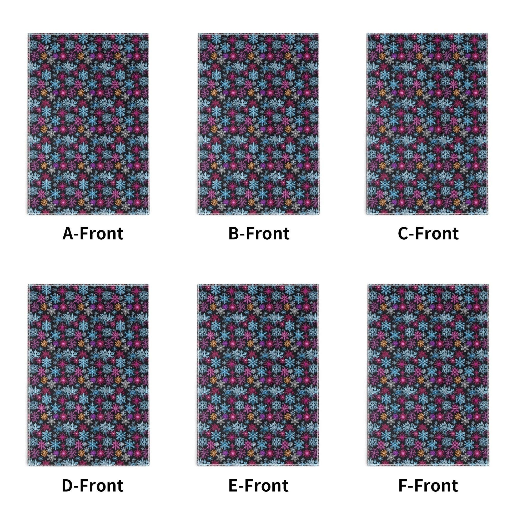 Colorful Party Snowflake Hand Towels (6 Pcs) - DeRose Seasonal