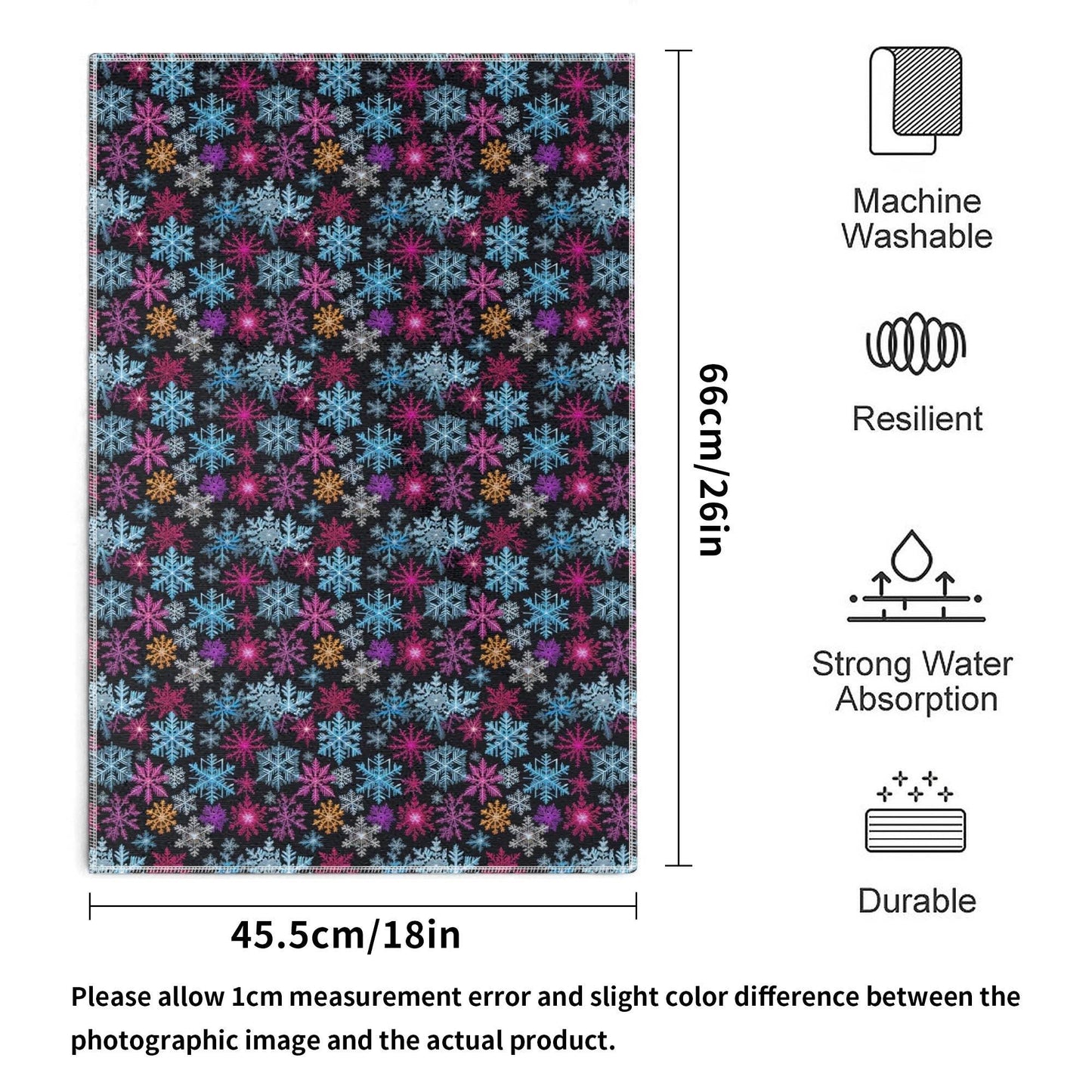 Colorful Party Snowflake Hand Towels (6 Pcs) - DeRose Seasonal