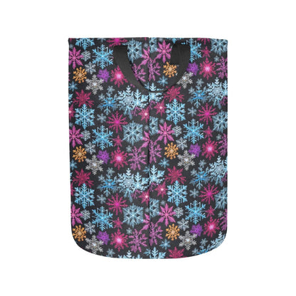 Colorful Party Snowflake Polyester Laundry and Blanket Basket - DeRose Seasonal