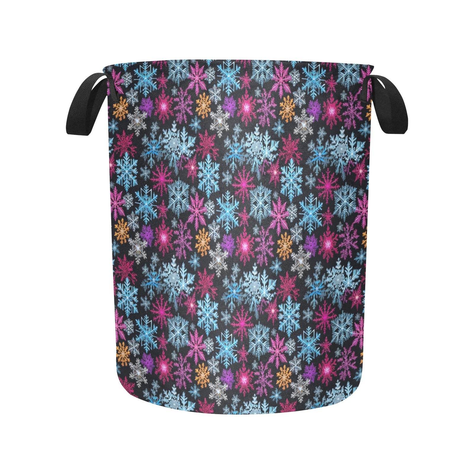 Colorful Party Snowflake Polyester Laundry and Blanket Basket - DeRose Seasonal