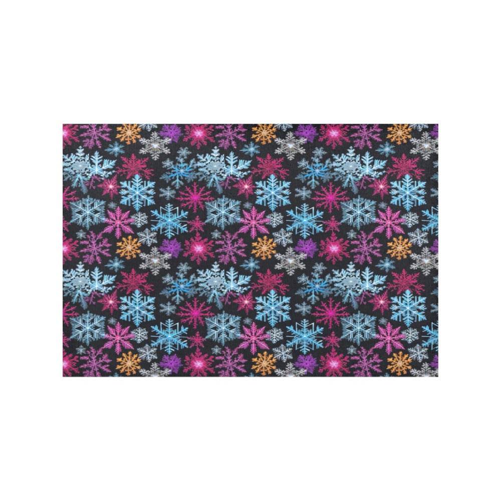 Colorful Party Snowflake Table Placemats (set of 6) - DeRose Seasonal