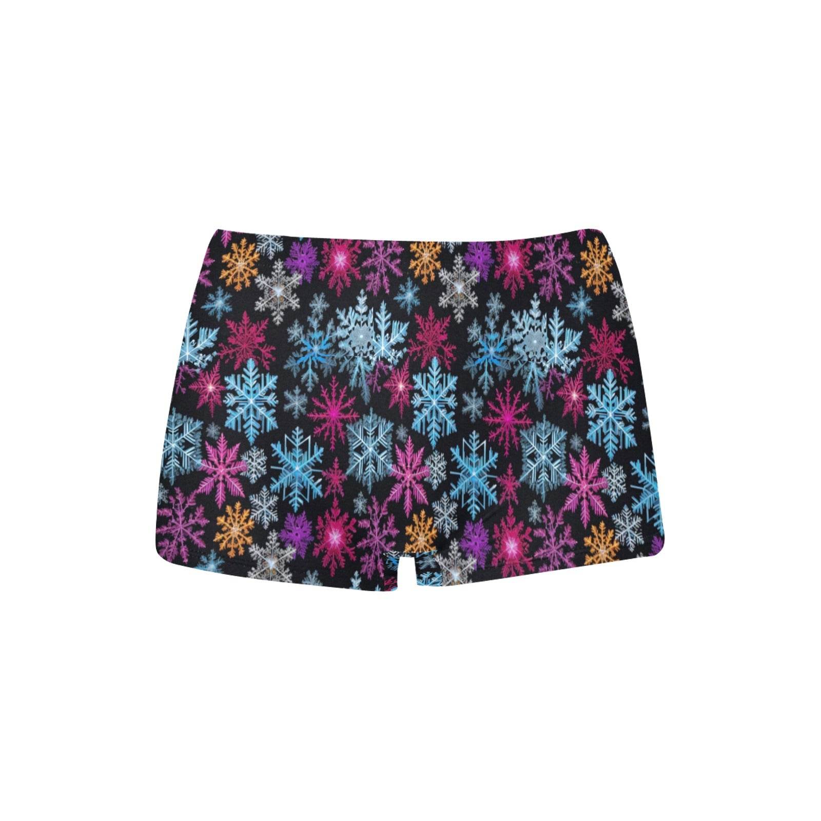 Colorful Party Snowflake Women's Underwear Shorts - DeRose Seasonal