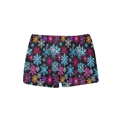 Colorful Party Snowflake Women's Underwear Shorts - DeRose Seasonal
