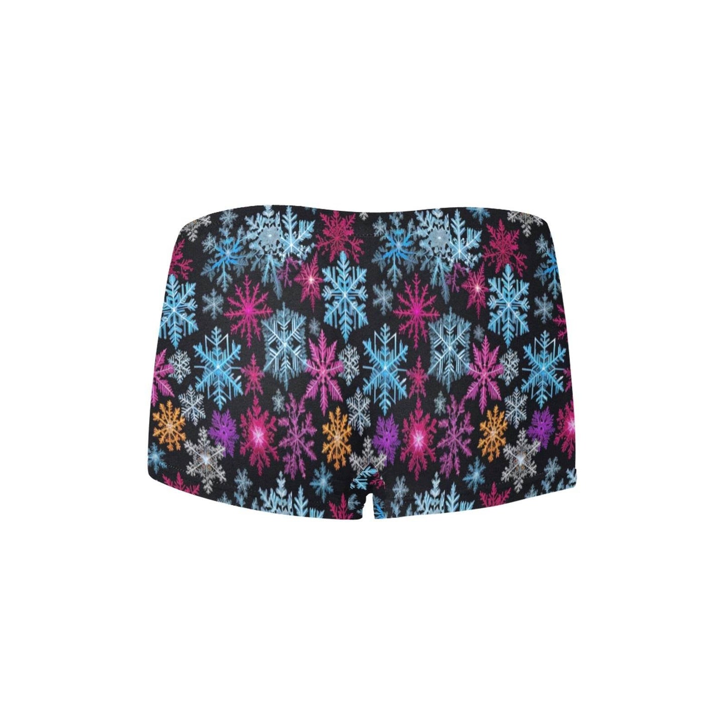 Colorful Party Snowflake Women's Underwear Shorts - DeRose Seasonal