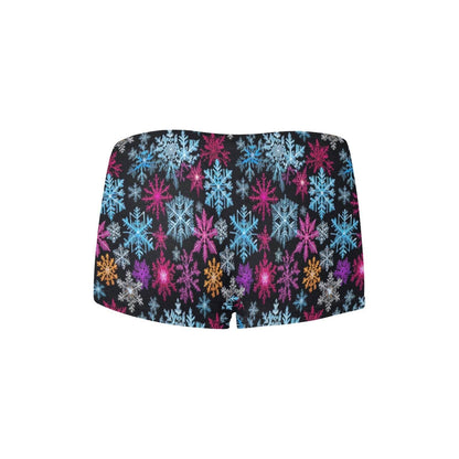 Colorful Party Snowflake Women's Underwear Shorts - DeRose Seasonal