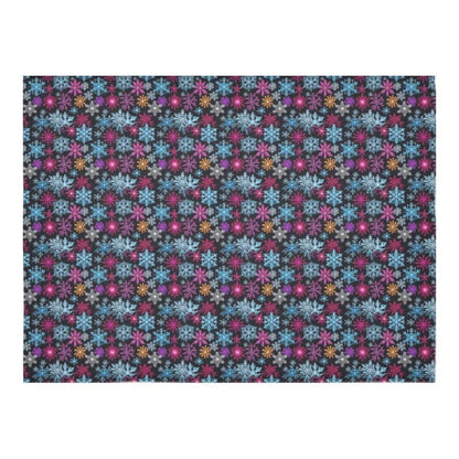 Colorful Party Snowflakes Polyester Tablecloth Polyester Tablecloth 70"x 52" DeRose Seasonal