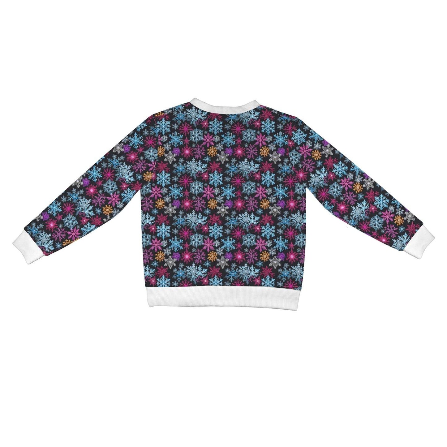Colorful Party Snowflakes Women's Cardigan Button Sweater Custom Women's Cardigan (Model H73) - DeRose Seasonal