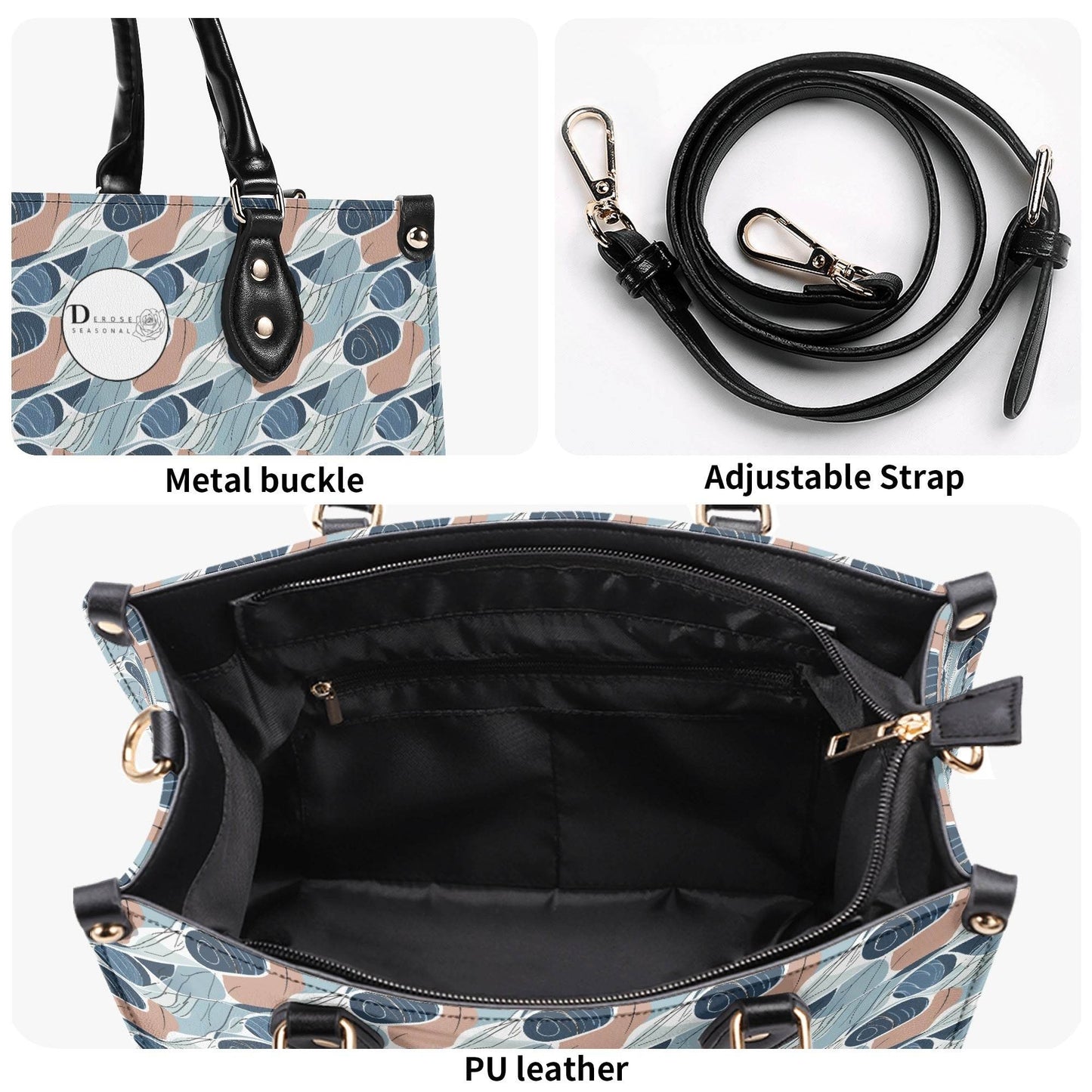 Cool Touch Luxury Women Leather Handbag (3 sizes) - DeRose Seasonal