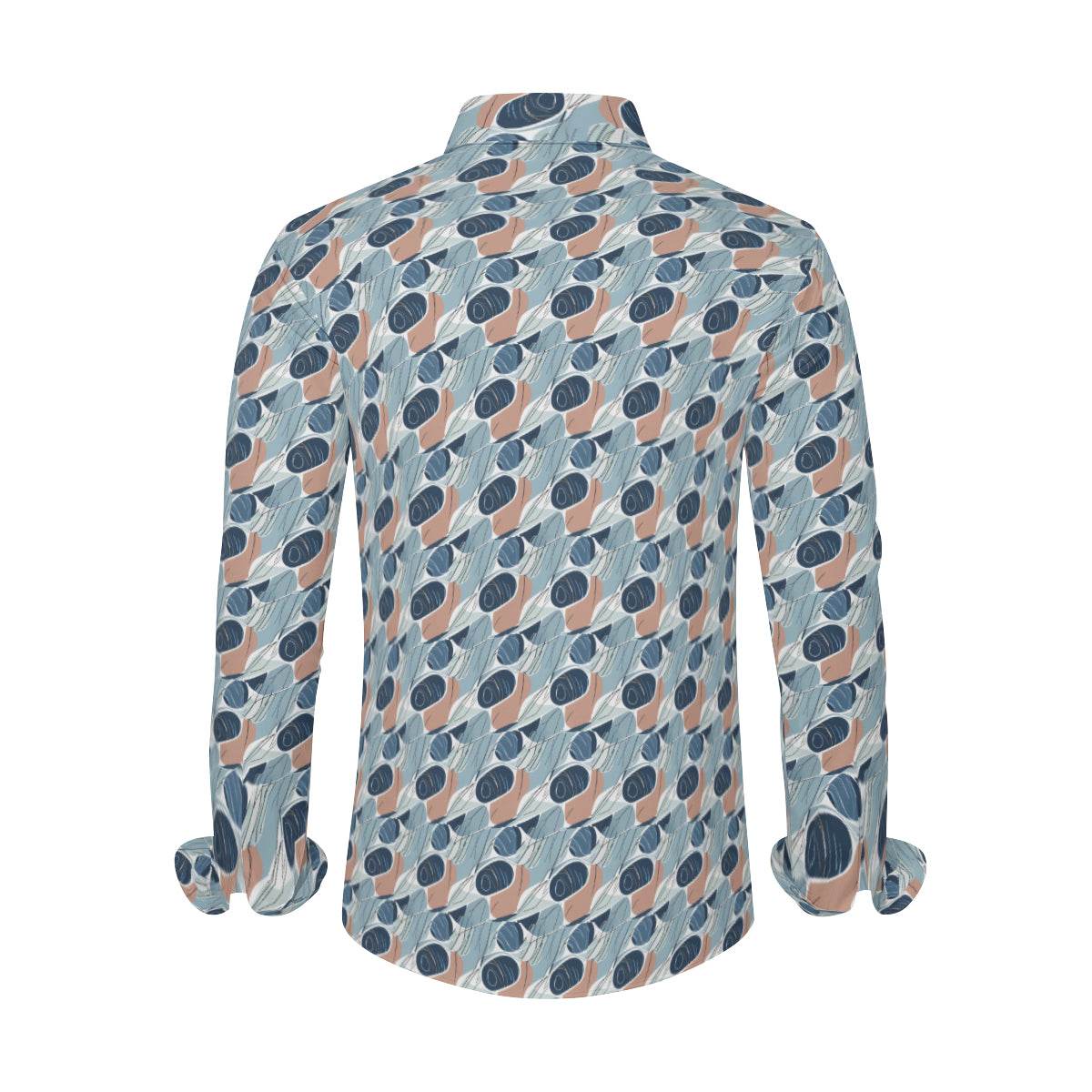 Cool Touch Men's Classic Long-Sleeved Button up Polyester Dress Shirt - DeRose Seasonal