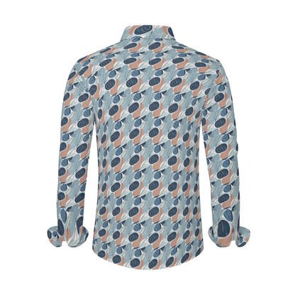 Cool Touch Men's Classic Long-Sleeved Button up Polyester Dress Shirt - DeRose Seasonal