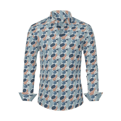 Cool Touch Men's Classic Long-Sleeved Button up Polyester Dress Shirt - DeRose Seasonal