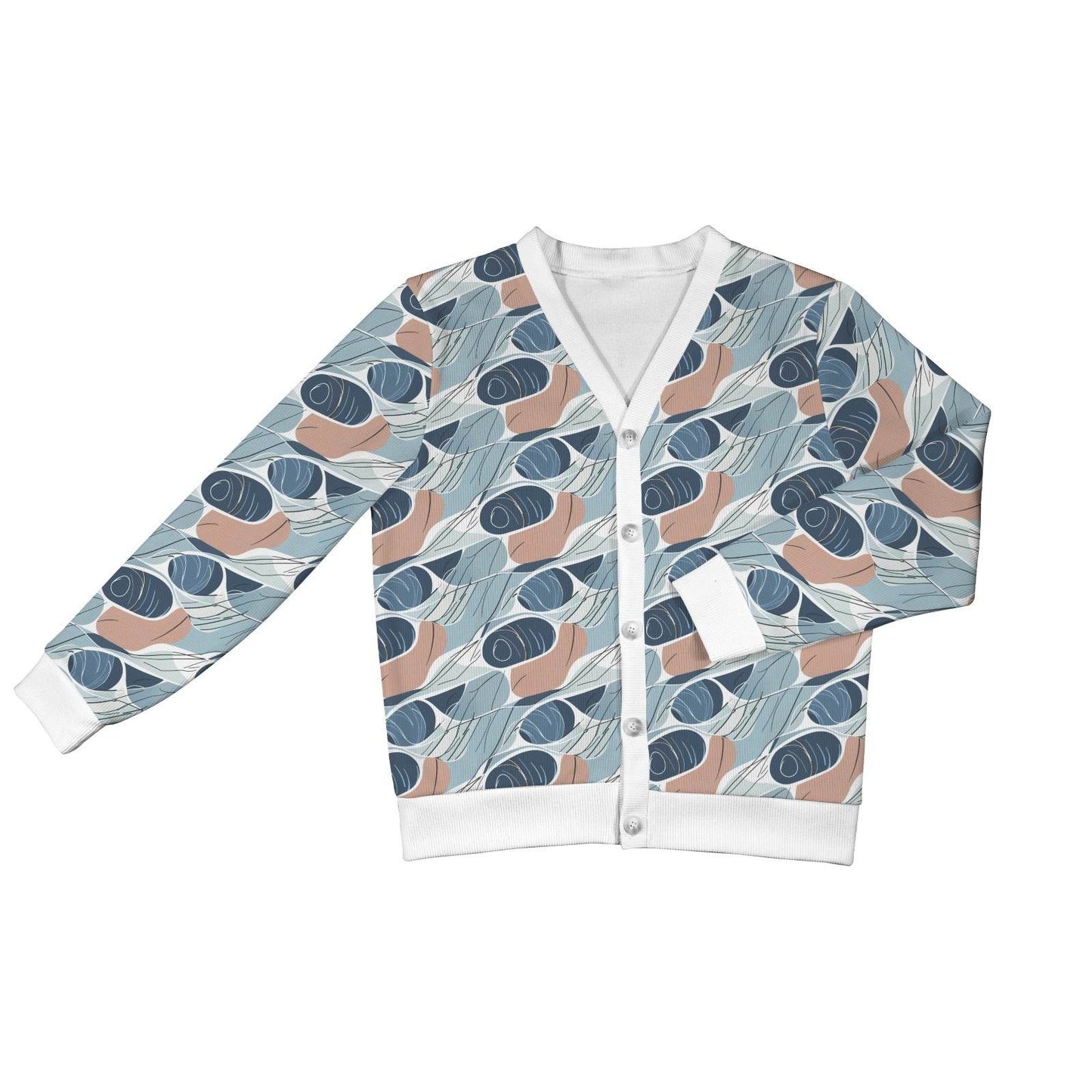 Cool Touch Women's Cardigan Button Sweater Custom Women's Cardigan (Model H73) - DeRose Seasonal