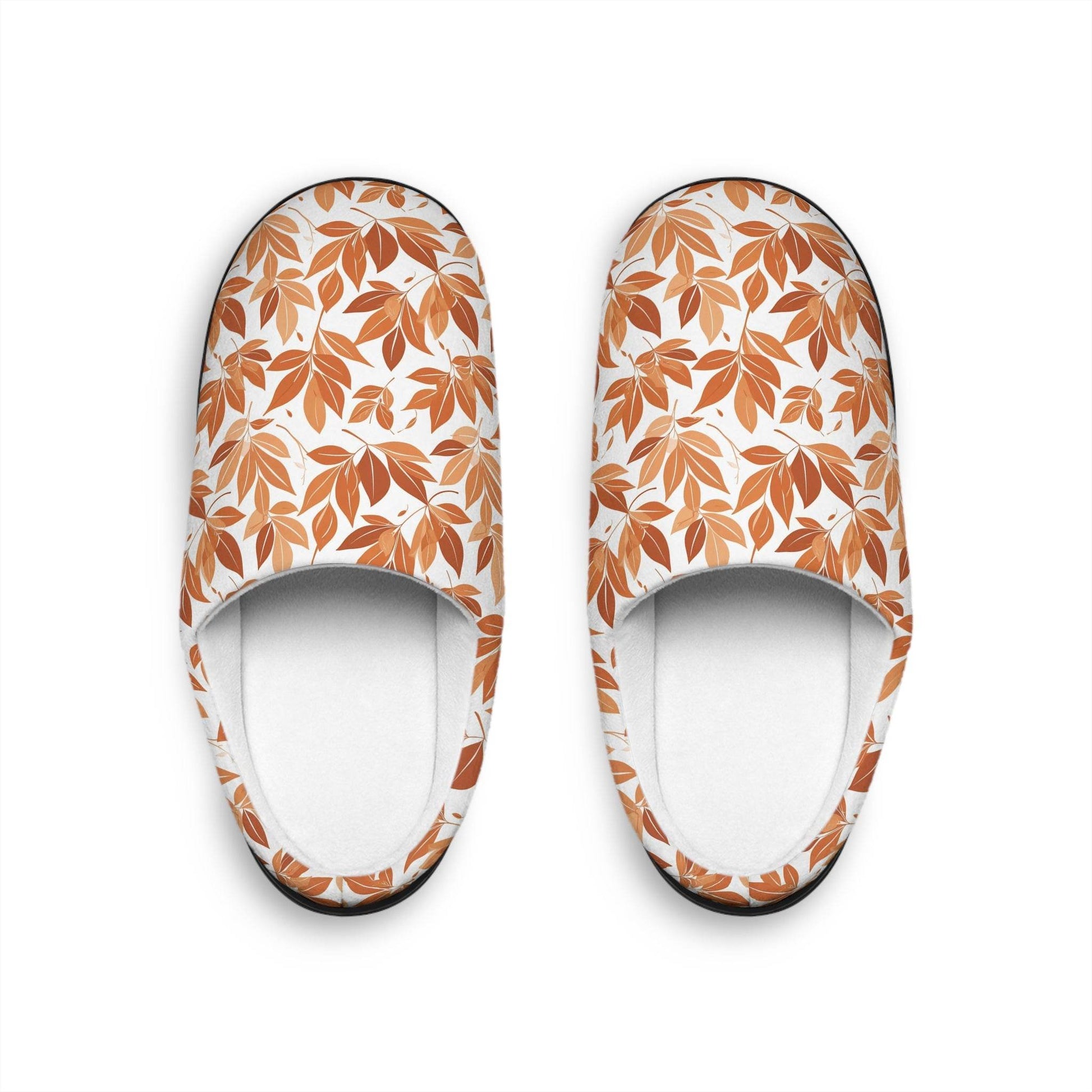 Cozy Autumn Leaves Men's Indoor Slippers - DeRose Seasonal