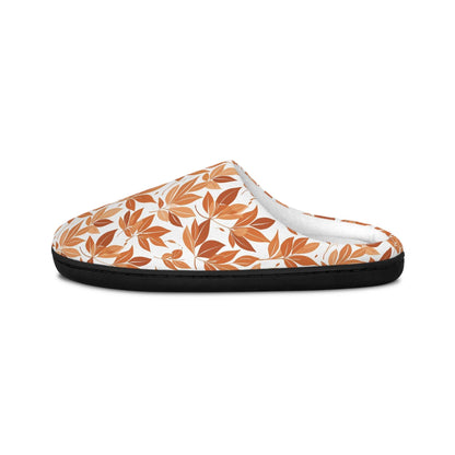 Cozy Autumn Leaves Men's Indoor Slippers - DeRose Seasonal