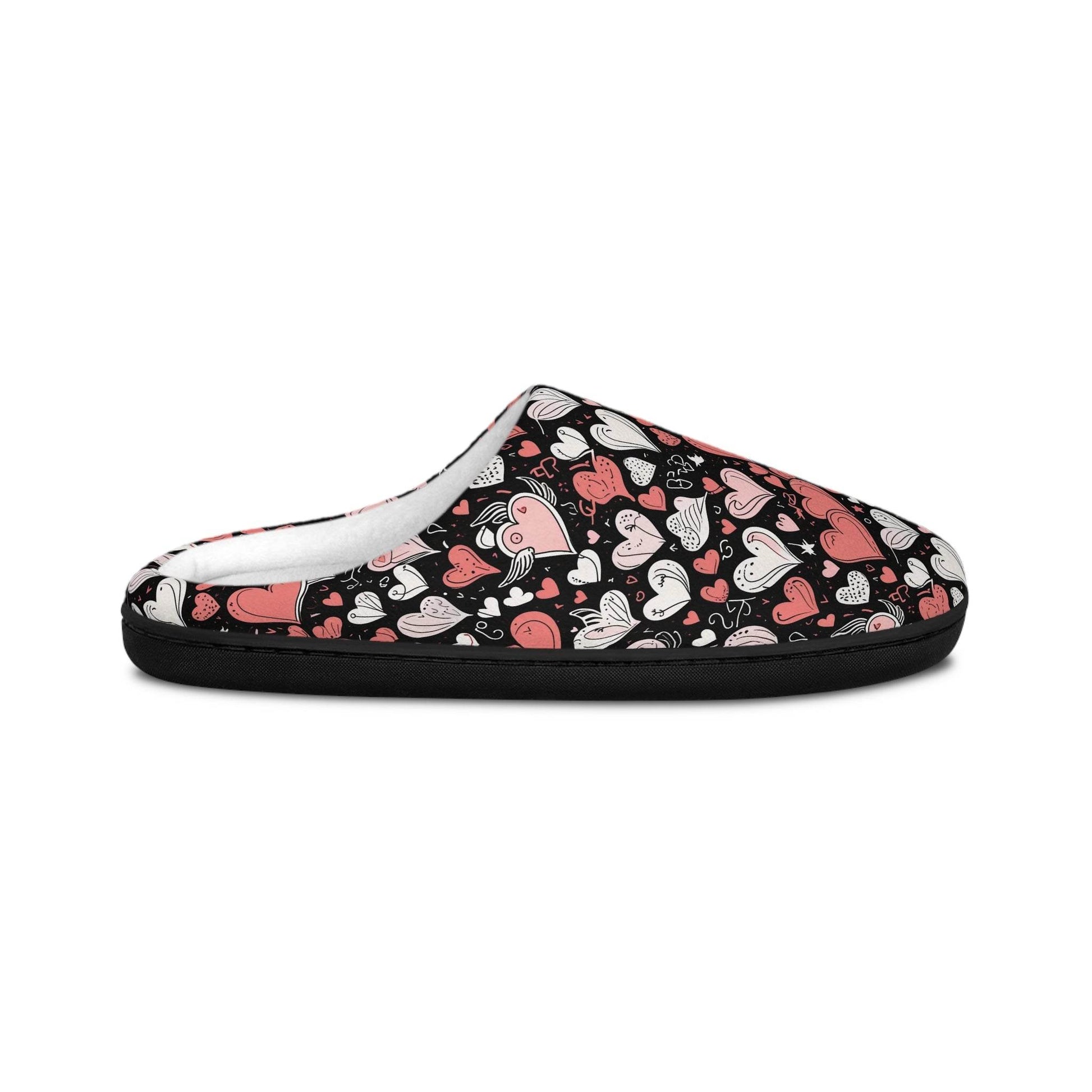 Cozy Colorful Hearts Women's Indoor Slippers - DeRose Seasonal