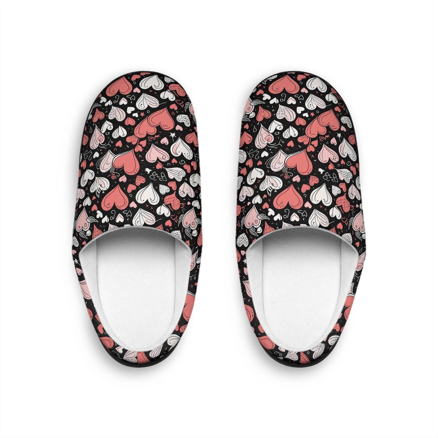 Cozy Colorful Hearts Women's Indoor Slippers - DeRose Seasonal