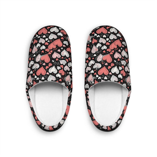Cozy Colorful Hearts Women's Indoor Slippers - DeRose Seasonal
