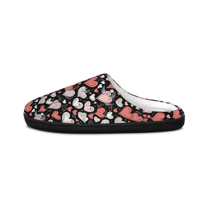 Cozy Colorful Hearts Women's Indoor Slippers - DeRose Seasonal